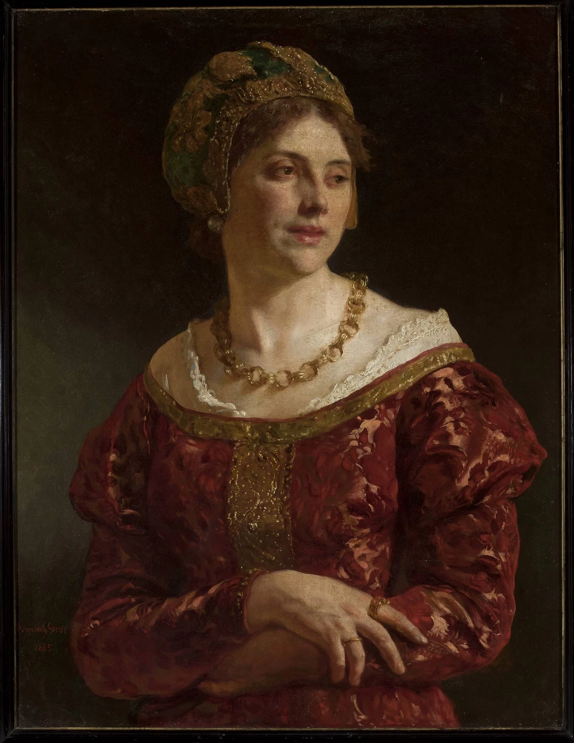 Ritratto di una cittadina di Cracovia in costume del XVII secolo - Museo Nazionale di Varsavia